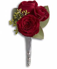 King's Red Rose Boutonniere