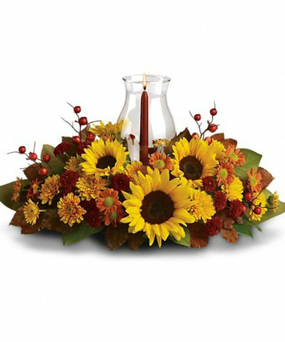 Sunflower Centerpiece Alexandria (VA) Fall & Autumnal Flower Delivery Conklyn's Florist